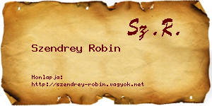 Szendrey Robin névjegykártya